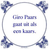 Algemeen-Giro Paarsgaat uit alseen kaars.