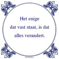 Algemeen-Het enigedat vast staat