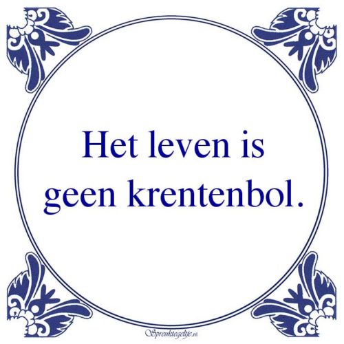 Algemeen-Het leven isgeen krentenbol.