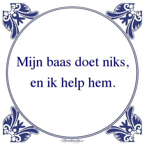 Algemeen-Mijn baas doet niks