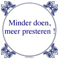 Algemeen-Minder doen