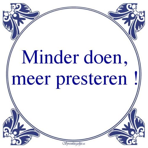 Algemeen-Minder doen