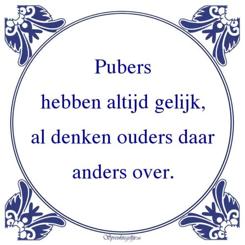 Algemeen-Pubershebben altijd gelijk